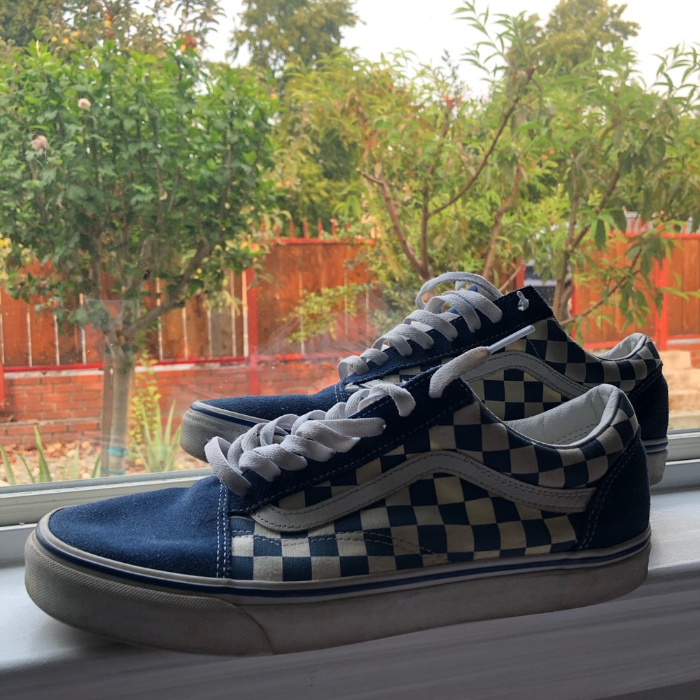 Blue Checkered Vans